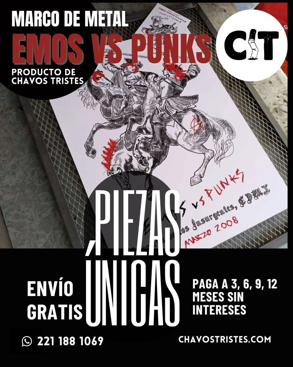 Marco de Metal (grande) EMOS VS PUNKS 17vo decimoséptimo aniversario